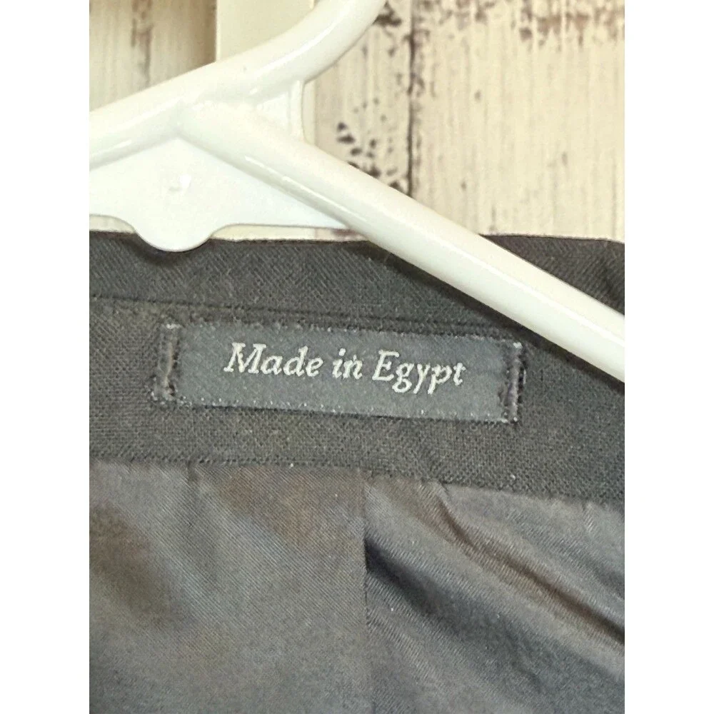 Alex Alexandre London Men’s Suit Coat 48 Long Black Coat Made In Egypt